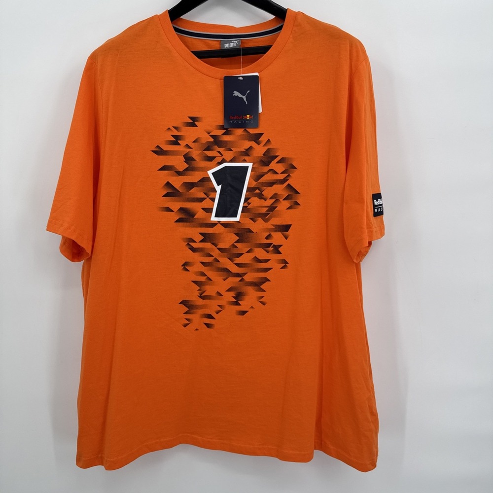 Red Bull Racing F1 Men SE Singapore GP‎ Max Verstappen #1 T-Shirt Orange XXL NEW